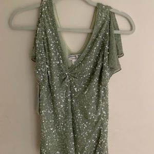 Vintage evening top. Dead stock. Sage green, perfect condition